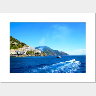 Seaside view of Amalfi Posters and Art